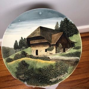 Decorative plate of a cabin